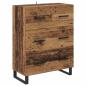 Preview: Highboard mit Schubladen 2 pcs Altholz Engineered Wood und Glas
