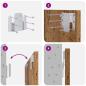 Preview: Kopfteil mit Schrank 3 Stk. Altholz Holzwerkstoff