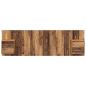 Preview: Kopfteil mit Schrank mit Schubladen 3 pcs Altholz Holzwerkstoff