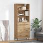 Preview: ARDEBO.de - Highboard mit Schubladen Artisan-Eiche 69,5 x 34 x 180 cm