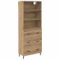 Preview: Highboard mit Schubladen Artisan-Eiche 69,5 x 34 x 180 cm