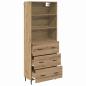 Preview: Highboard mit Schubladen Artisan-Eiche 69,5 x 34 x 180 cm