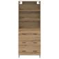 Preview: Highboard mit Schubladen Artisan-Eiche 69,5 x 34 x 180 cm