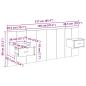 Preview: Kopfteil mit Schrank 3 Stk. Artisan-Eiche Holzwerkstoff