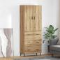Preview: ARDEBO.de - Highboard mit Schubladen Artisan-Eiche 69,5 x 34 x 180 cm