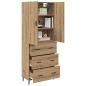 Preview: Highboard mit Schubladen Artisan-Eiche 69,5 x 34 x 180 cm