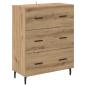 Preview: Highboard mit Schubladen Artisan-Eiche 69,5 x 34 x 180 cm