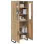 Preview: Highboard 2 pcs Artisan-Eiche Engineered Wood und Glas