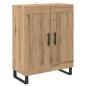 Preview: Highboard 2 pcs Artisan-Eiche Engineered Wood und Glas