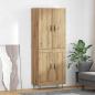 Preview: ARDEBO.de - Highboard 2 pcs Artisan-Eiche Engineered Wood und Glas