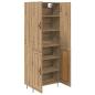 Preview: Highboard 2 pcs Artisan-Eiche Engineered Wood und Glas