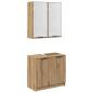 Preview: Badezimmerschrank-Set mit Regal Artisan-Eiche Holzwerkstoff