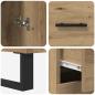Preview: Highboard 2 pcs Artisan-Eiche Engineered Wood und Glas
