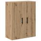 Preview: Highboard 2 pcs Artisan-Eiche Engineered Wood und Glas