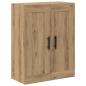 Preview: Highboard 2 pcs Artisan-Eiche Engineered Wood und Glas