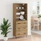 Preview: Highboard Artisan-Eiche 69,5 x 32,5 x 180 cm Holzwerkstoff