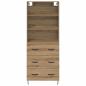 Preview: Highboard Artisan-Eiche 69,5 x 32,5 x 180 cm Holzwerkstoff