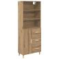 Preview: Highboard Artisan-Eiche 69,5 x 32,5 x 180 cm Holzwerkstoff