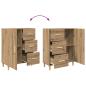 Preview: Highboard Artisan-Eiche 69,5 x 32,5 x 180 cm Holzwerkstoff