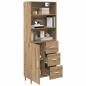 Preview: Highboard Artisan-Eiche 69,5 x 32,5 x 180 cm Holzwerkstoff