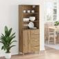 Preview: Highboard Artisan-Eiche 69,5 x 32,5 x 180 cm Holzwerkstoff