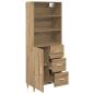 Preview: Highboard Artisan-Eiche 69,5 x 32,5 x 180 cm Holzwerkstoff