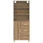 Preview: Highboard Artisan-Eiche 69,5 x 32,5 x 180 cm Holzwerkstoff