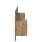 Preview: Kopfteil mit Schrank 3 Stk. Artisan-Eiche Holzwerkstoff