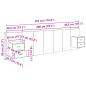 Preview: Kopfteil mit Schrank 3 Stk. Artisan-Eiche Holzwerkstoff