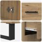 Preview: Highboard 2 pcs Artisan-Eiche Engineered Wood und Glas