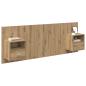 Preview: Kopfteil mit Schrank 3 pcs Artisan-Eiche Holzwerkstoff