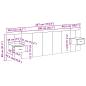Preview: Kopfteil mit Schrank 3 Stk. Artisan-Eiche Holzwerkstoff
