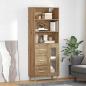 Preview: ARDEBO.de - Highboard Artisan-Eiche 69,5 x 32,5 x 180 cm Holzwerkstoff