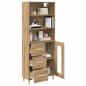 Preview: Highboard Artisan-Eiche 69,5 x 32,5 x 180 cm Holzwerkstoff