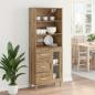 Preview: Highboard Artisan-Eiche 69,5 x 32,5 x 180 cm Holzwerkstoff