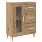 Preview: Highboard Artisan-Eiche 69,5 x 32,5 x 180 cm Holzwerkstoff