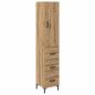 Preview: Highboard Artisan-Eiche 69,5 x 34 x 180 cm Holzwerkstoff