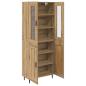 Preview: Highboard 2 pcs Artisan-Eiche Engineered Wood und Glas