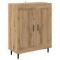 Preview: Highboard 2 pcs Artisan-Eiche Engineered Wood und Glas