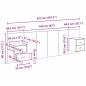 Preview: Kopfteil mit Schrank 3 Stk. Artisan-Eiche Holzwerkstoff