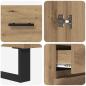 Preview: Highboard 2 pcs Artisan-Eiche Engineered Wood und Glas