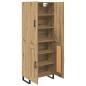 Preview: Highboard 2 pcs Artisan-Eiche Engineered Wood und Glas