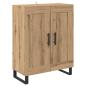 Preview: Highboard 2 pcs Artisan-Eiche Engineered Wood und Glas