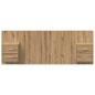 Preview: Kopfteil mit Schrank 3 Stk. Artisan-Eiche Holzwerkstoff