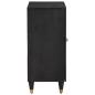 Preview: Sideboard Schwarz 60 x 33 x 75 cm Massivholz Mango