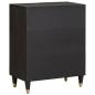 Preview: Sideboard Schwarz 60 x 33 x 75 cm Massivholz Mango
