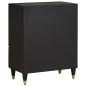 Preview: Sideboard Schwarz 60 x 33 x 75 cm Massivholz Mango