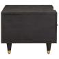Preview: Couchtisch Schwarz 100 x 54 x 40 cm Massivholz Mango