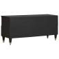 Preview: TV-Schränk Schwarz 100 x 33 x 46 cm Massivholz Mango