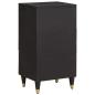 Preview: Sideboard mit Regal Schwarz 40 x 33 x 75 cm Massivholz Mango